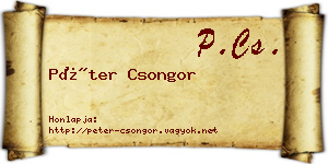 Péter Csongor névjegykártya